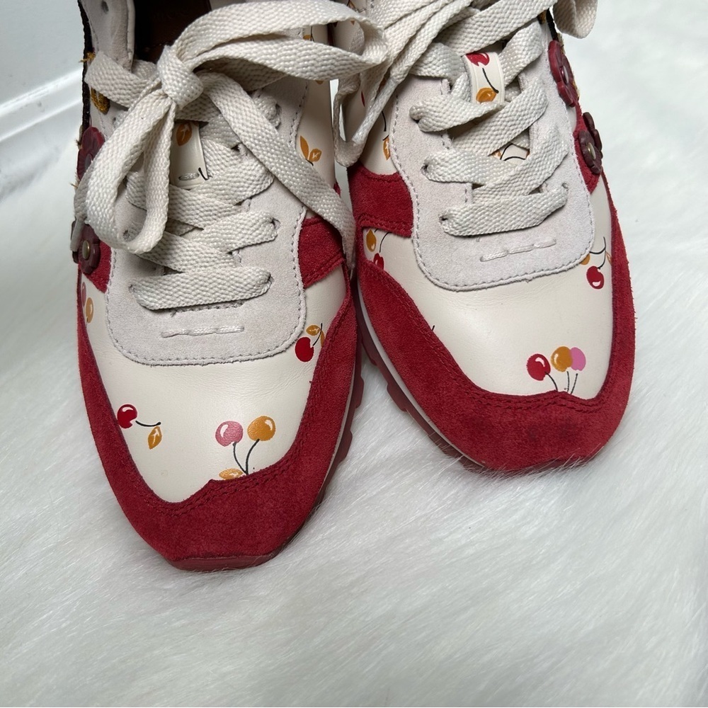Coach Rare C125 Unicorn Cherry Embellished Sneakers - Picture 5 of 10